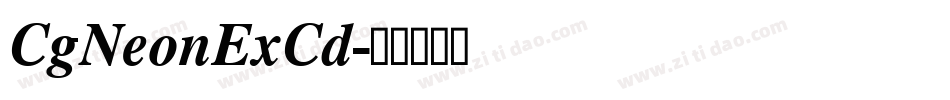 CgNeonExCd字体转换