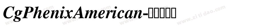 CgPhenixAmerican字体转换