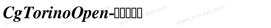 CgTorinoOpen字体转换