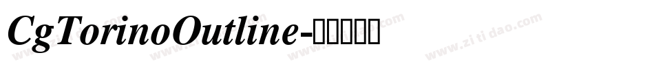 CgTorinoOutline字体转换