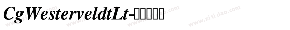 CgWesterveldtLt字体转换
