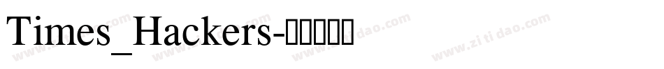 Times_Hackers字体转换