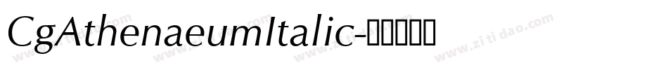 CgAthenaeumItalic字体转换