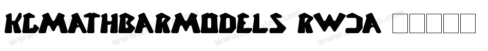 KgMathBarModels-rWJA字体转换