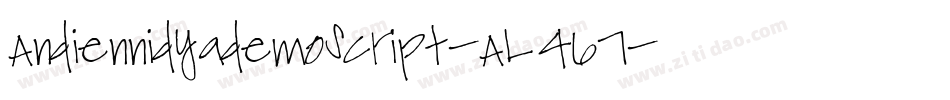 AndiennidyademoScript-AL467字体转换