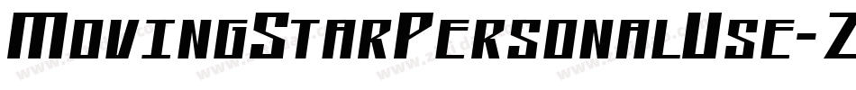 MovingStarPersonalUse-ZVED8字体转换