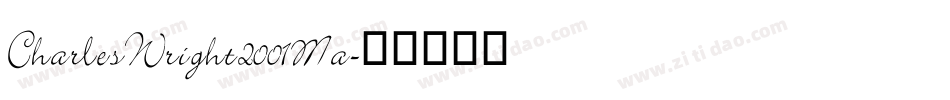 CharlesWright2001Ma字体转换