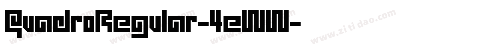 QuadroRegular-4eWW字体转换