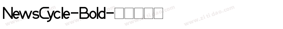NewsCycle-Bold字体转换