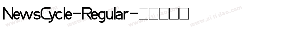 NewsCycle-Regular字体转换