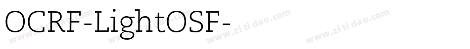OCRF-LightOSF字体转换