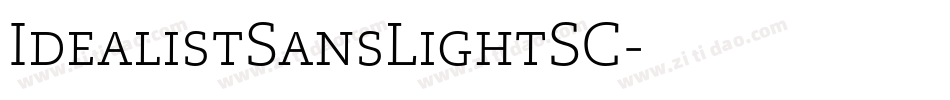 IdealistSansLightSC字体转换