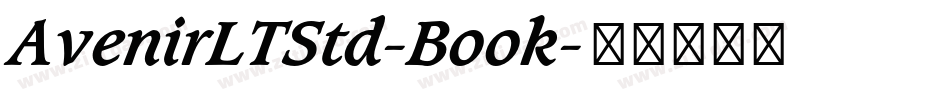 AvenirLTStd-Book字体转换