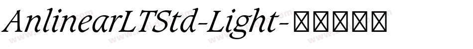 AnlinearLTStd-Light字体转换