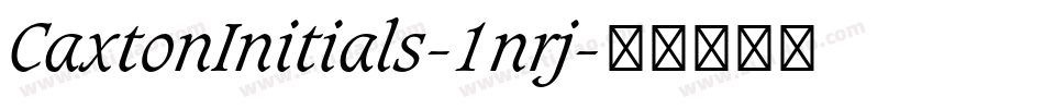 CaxtonInitials-1nrj字体转换
