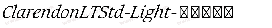 ClarendonLTStd-Light字体转换