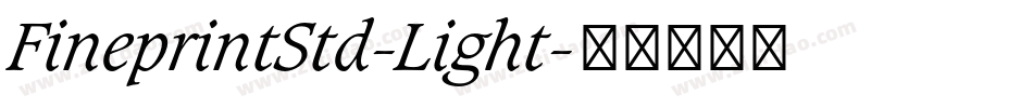 FineprintStd-Light字体转换