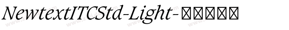 NewtextITCStd-Light字体转换