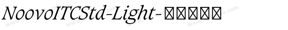 NoovoITCStd-Light字体转换