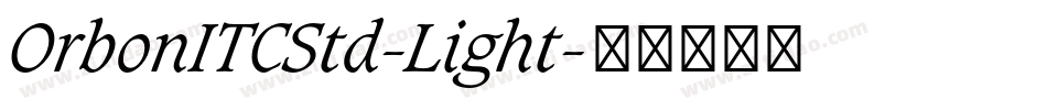 OrbonITCStd-Light字体转换
