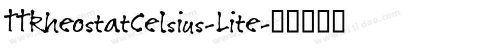 TTRheostatCelsius-Lite字体转换
