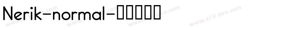 Nerik-normal字体转换