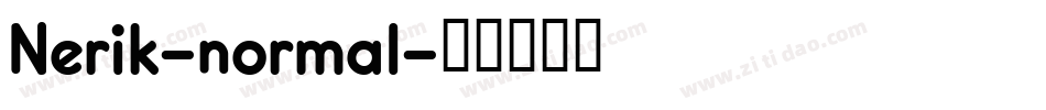 Nerik-normal字体转换