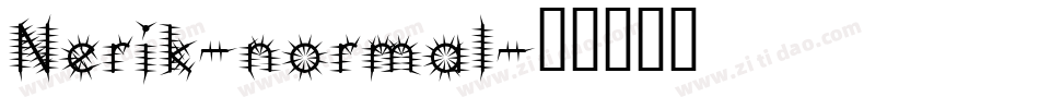 Nerik-normal字体转换