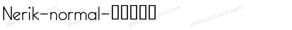 Nerik-normal字体转换