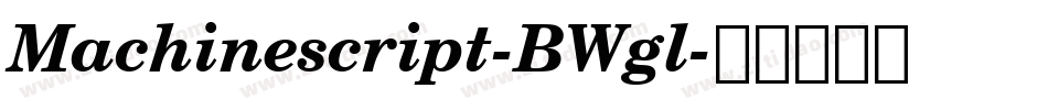 Machinescript-BWgl字体转换