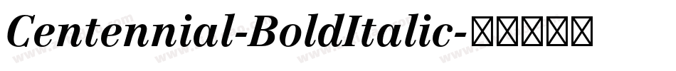 Centennial-BoldItalic字体转换