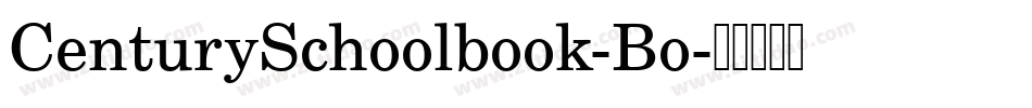 CenturySchoolbook-Bo字体转换