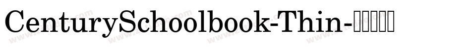 CenturySchoolbook-Thin字体转换