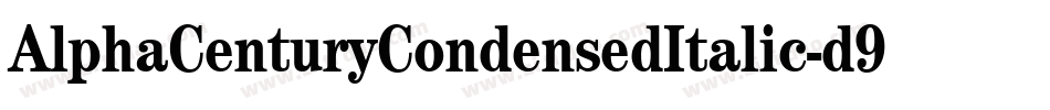 AlphaCenturyCondensedItalic-d9KlR字体转换