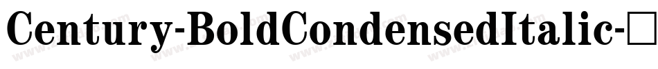 Century-BoldCondensedItalic字体转换