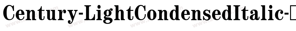 Century-LightCondensedItalic字体转换
