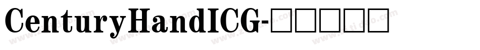 CenturyHandICG字体转换
