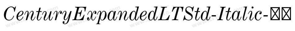 CenturyExpandedLTStd-Italic字体转换