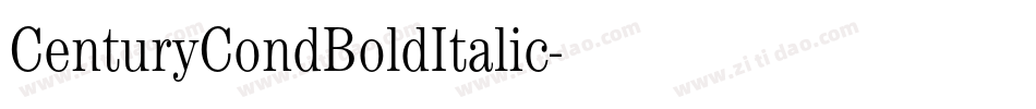 CenturyCondBoldItalic字体转换