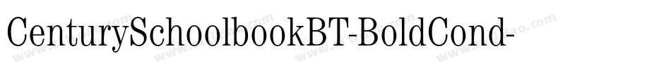 CenturySchoolbookBT-BoldCond字体转换