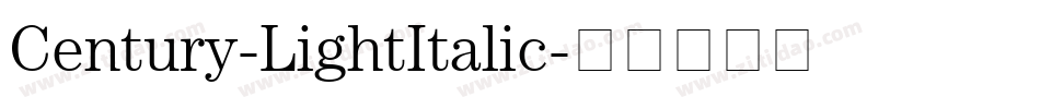Century-LightItalic字体转换