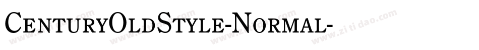 CenturyOldStyle-Normal字体转换
