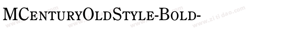 MCenturyOldStyle-Bold字体转换