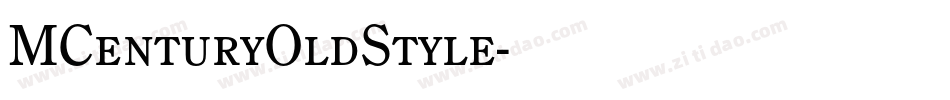 MCenturyOldStyle字体转换