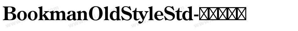 BookmanOldStyleStd字体转换