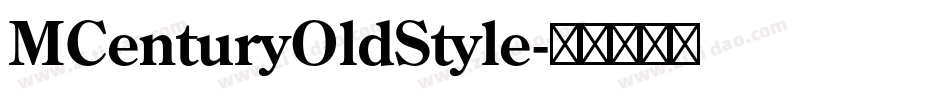 MCenturyOldStyle字体转换