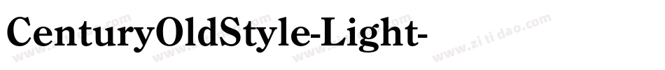 CenturyOldStyle-Light字体转换