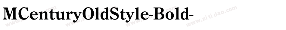MCenturyOldStyle-Bold字体转换
