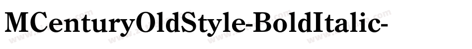 MCenturyOldStyle-BoldItalic字体转换