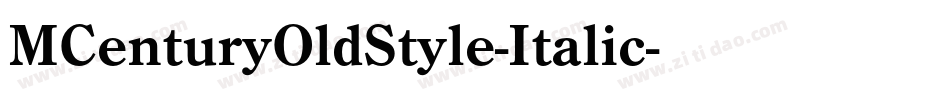 MCenturyOldStyle-Italic字体转换